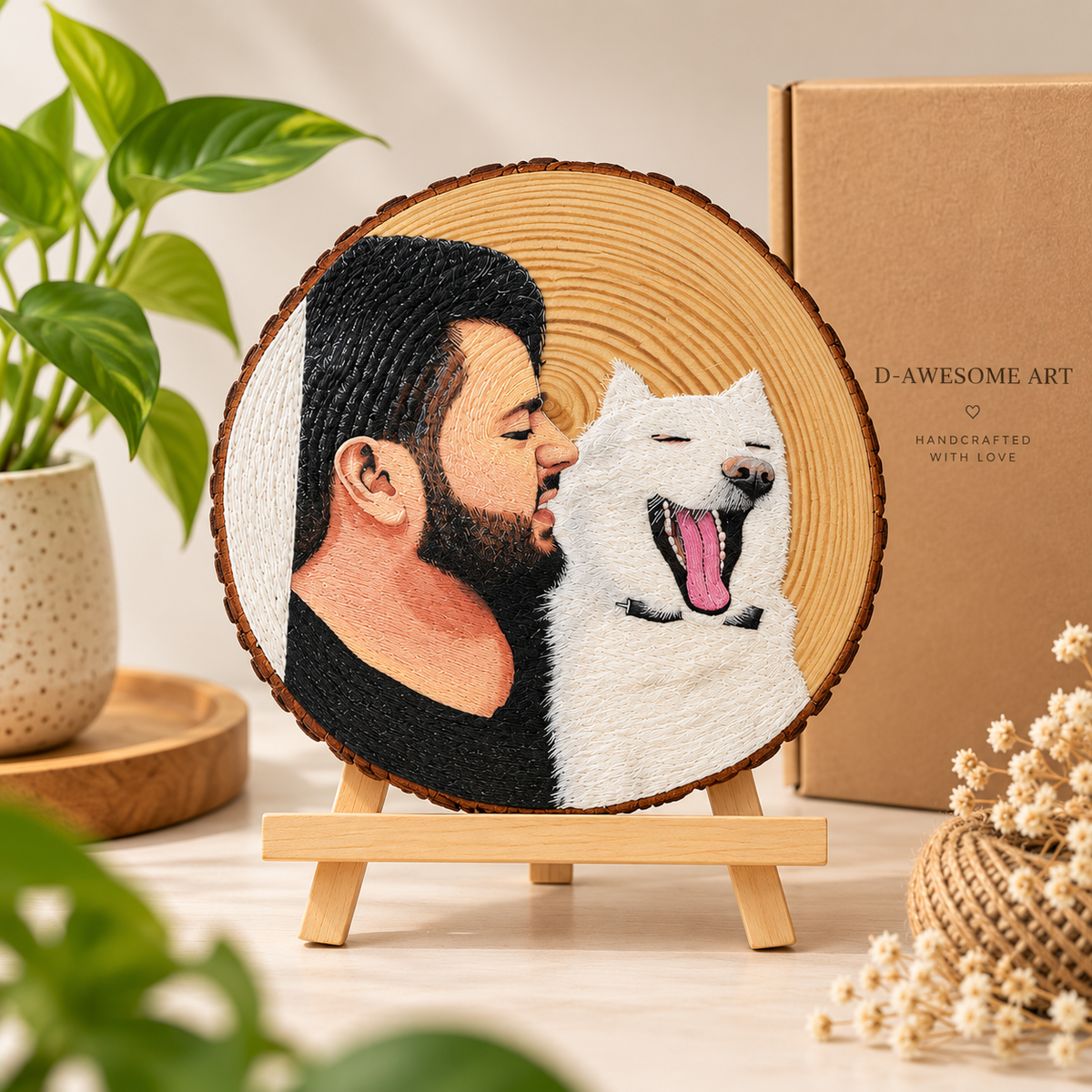 Colored Wooden Painting (Double Face)