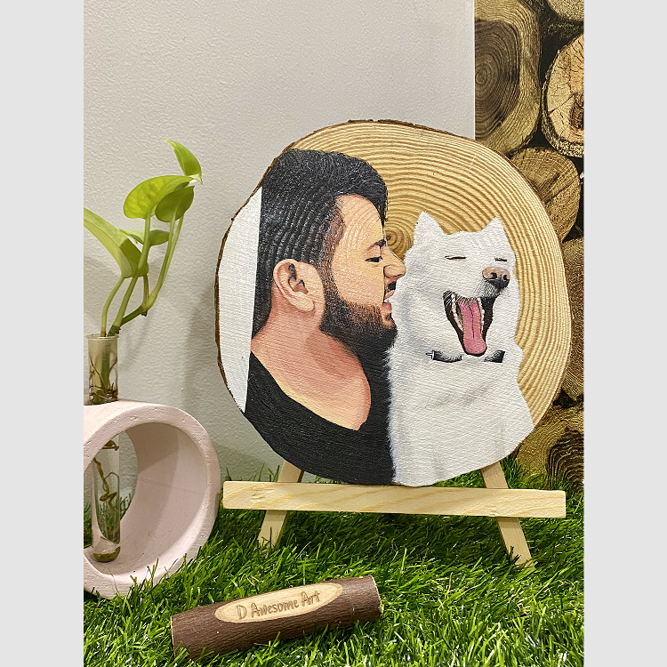 Colored Wooden Painting (Double Face)